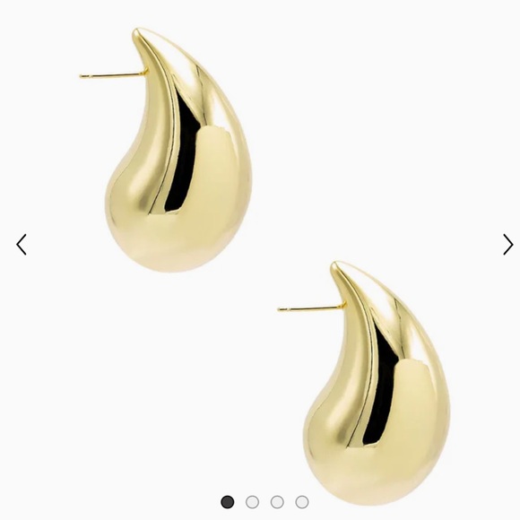 NWT teardrop gold plated earrings Adina Eden - Picture 2 of 12
